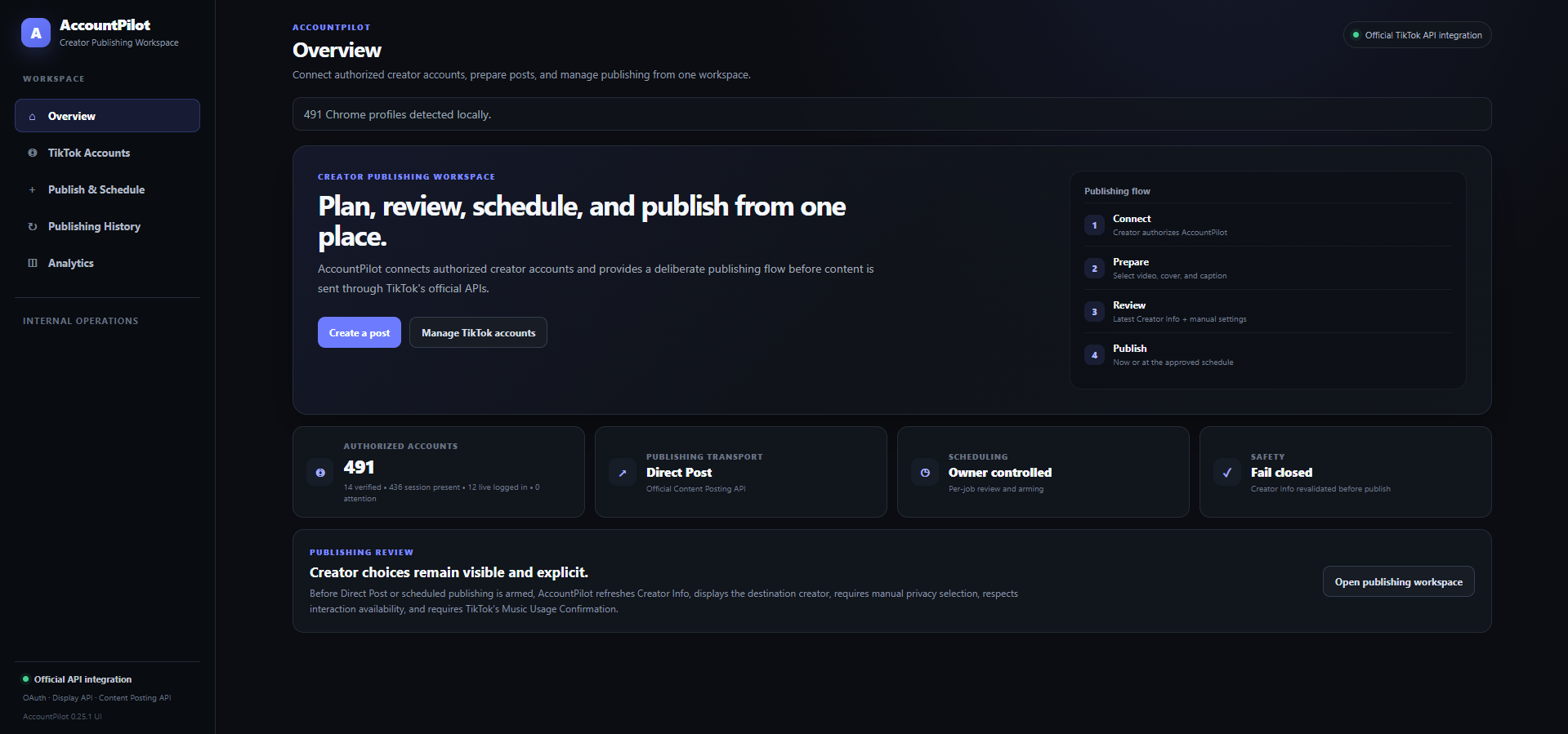 AccountPilot Overview workspace